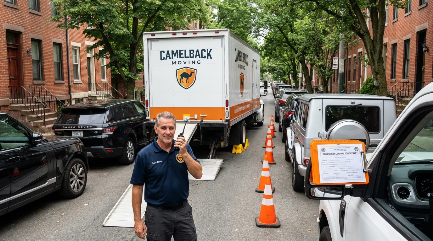 City street loading permit setup in Ellicott City, MD