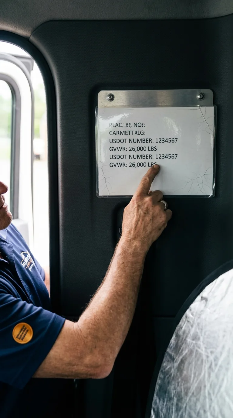 USDOT licensing placard verification in Ellicott City